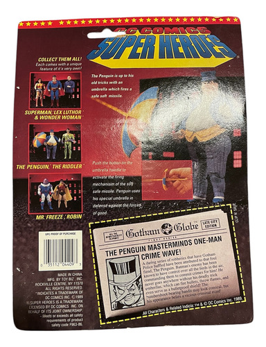 Pingüino Dc Cómics Súper Héroes Toy Biz, Año 1989