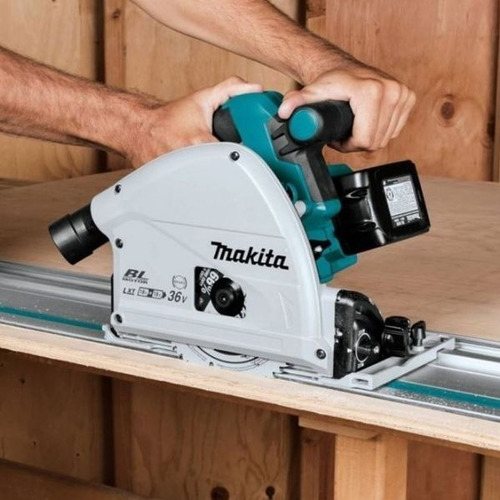 Serra Circular De Trilho À Bateria Dsp600 Makita C/2 Trilhos Cor Azul-turquesa 36v