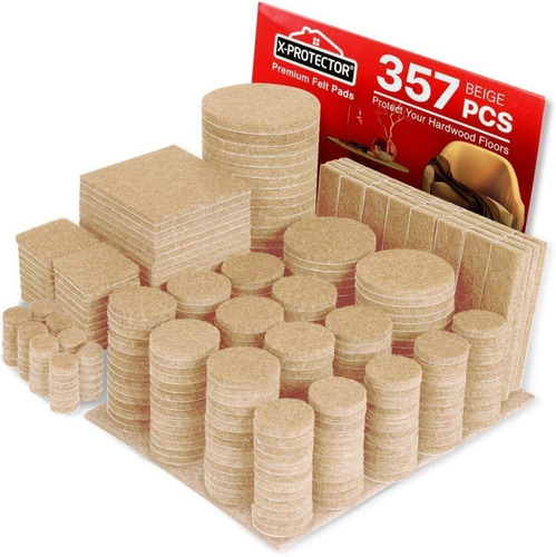 Almohadilla De Fieltro Para Sillas Muebles 357 Piezas Beige