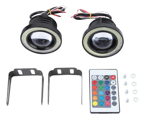 Control Remoto Angel Eye Fog Car De 30 W, Led Rgb, Cob Halo,