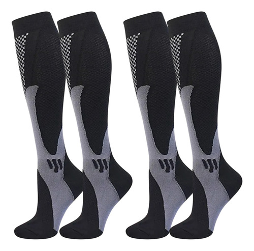 Kit 2 Pares Meia Compressão Fascite Plantar Varizes Trombose