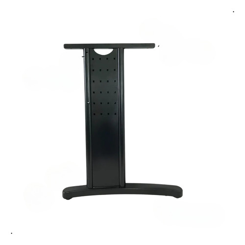 Pé De Mesa Sobrepor Com Calha Para Passar Fio Preto L/direit