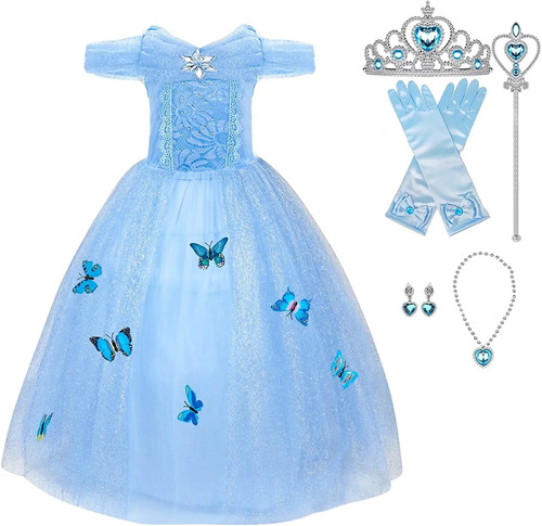 Disfraces De Princesa De Mariposa Azul Talla 5 A 6 Años