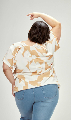 Imagen 3 de 8 de Blusa De Fibrana Estampada Talles Grandes/especiales