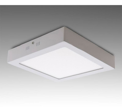 Imagen 7 de 10 de Panel Led Exterior Plafon 12w Cuadrado 17cm Blanco