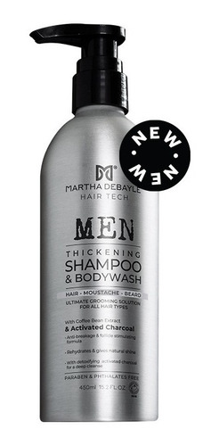 Shampoo Estimulante 3 En 1 Para Hombre Martha Debayle 450 Ml