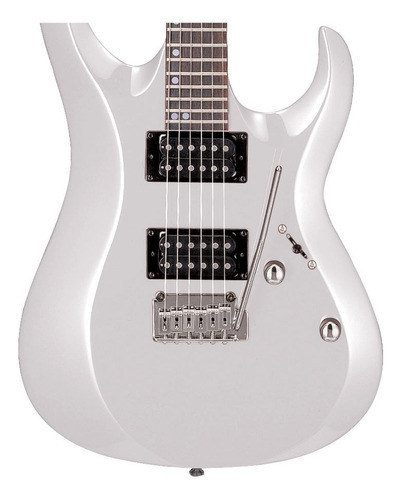 Guitarra elétrica Cort White com estojo branco