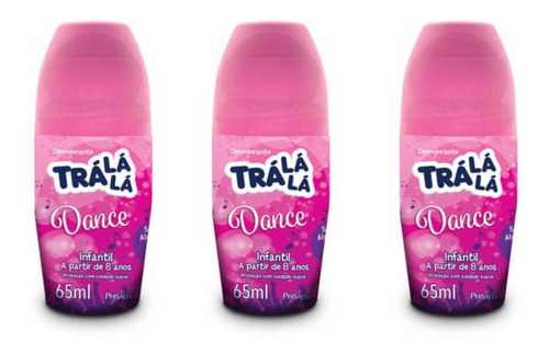 Tralálá Kids Dance Desodorante Rollon 65ml (kit C/03)