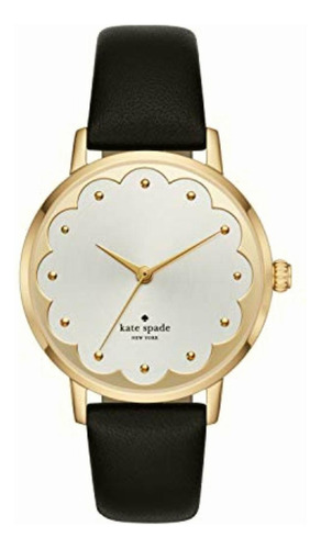 Reloj Kate Spade Ksw9018 Metro De Piel En Color Negro Para