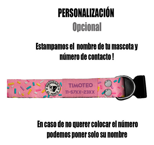 Collar Para Mascotas Perro Gato Con Nombre- Todos Los Talles Varios Chips Xs - 20 A 28 Cm