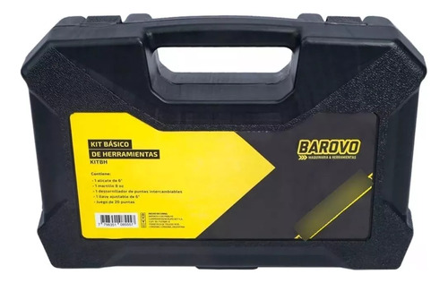 Maletín Herramientas Kit Set 24 Piezas Barovo Kitbh