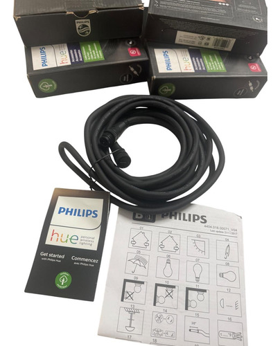 Cabo Extensor Lampadas Philips Hue 5 Metros Original Preto