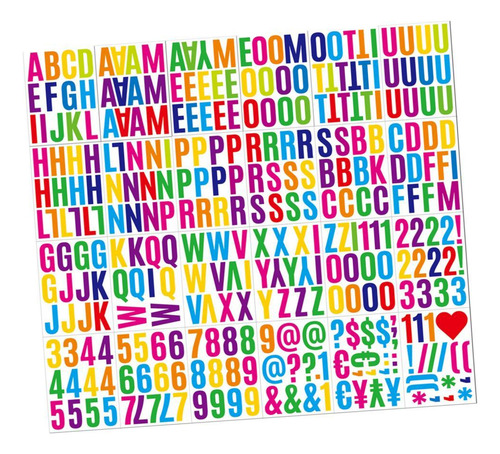 24 Pegatinas De Letras Coloridas Para Manualidades,