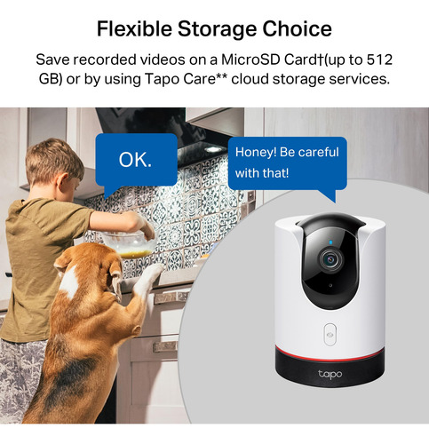 Câmera De Segurança Tp-link Tapo 2k Qhd Pan/tilt Wi-fi Com A