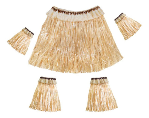 2x Disfraz De Disfraz De Con De Hierba Hawaiana Ajustable