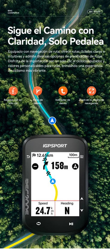 Ciclocomputador Bsc200s Igpsport Gps Para Ciclismo Tela Cor Preto. Colorido