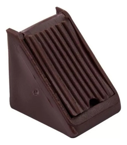 Soporte Escuadra Triangular Plástica Café (pack 100 Un)