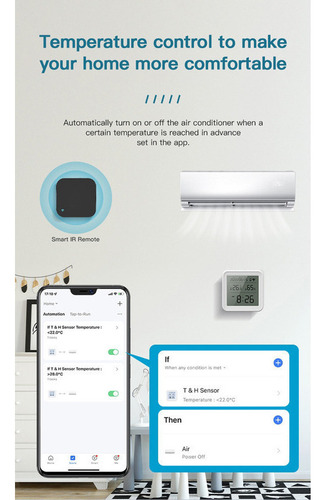 Termohigrometro Sensor Wi-fi Conexión Remota Smart Life