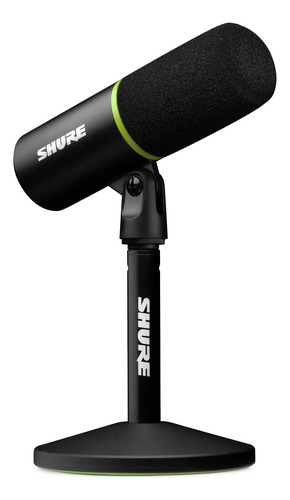 Microfone Para Jogos Shure Mv6 Dynamic Usb Pc Com Suporte E