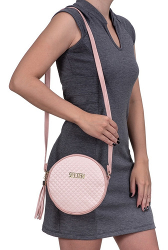 Imagem 3 de 7 de Kit 2 Bolsas De Ombro Redonda E Quadrada Pequena Lançamento