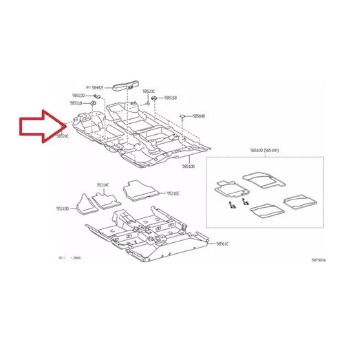 Carpete Assoalho Diant. Orig. Yaris Hatch Sedan Preto 19-20