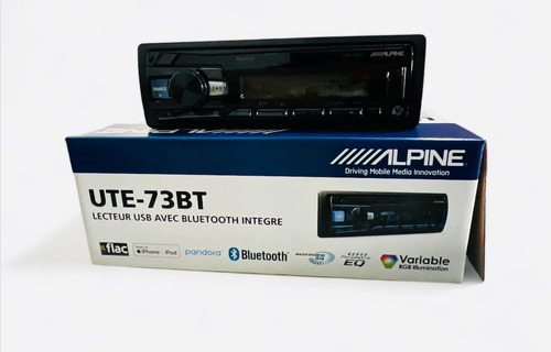 Autoestereo Alpine Bluetooth Multicolor Usb Mp3 Ute-73bt