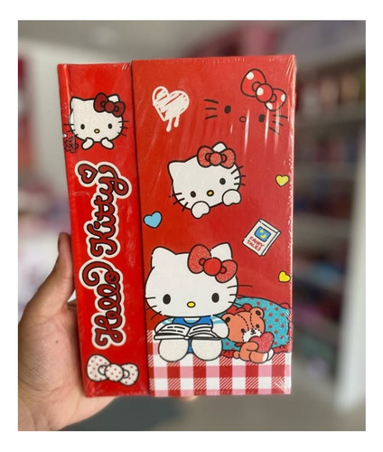 Libreta Planificador Planner Semanal Hello Kitty 96 Hojas Rojo