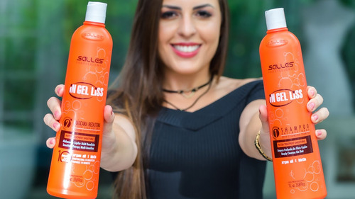 Salles In Gel Liss Shampoo Profissional 1 Litro Anti Resíduo