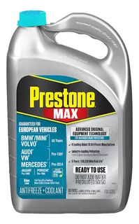 Refrigerante Prestone Azul Para Vw Bmw Audi Volvo Mini 50% P