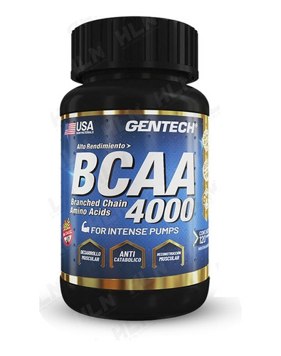 Bcaa Gentech Afa Entrenamientos Intensos Vitaminas 120 Comp