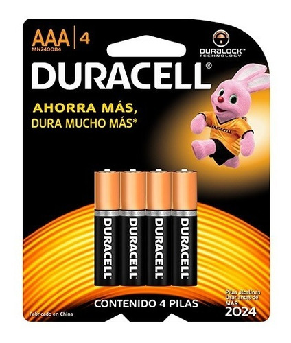 Imagen 1 de 2 de Duracell Pila A A A X 4 Unidades