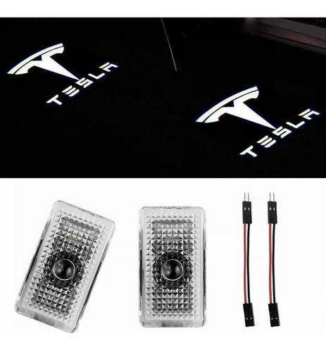 Set 2x Lámparas Luz Led Cortesía Puertas Tesla Model X S 3