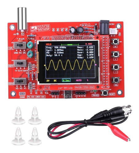 Osciloscopio Digital Dso138 Lcd Tft + Carcasa + Eliminador