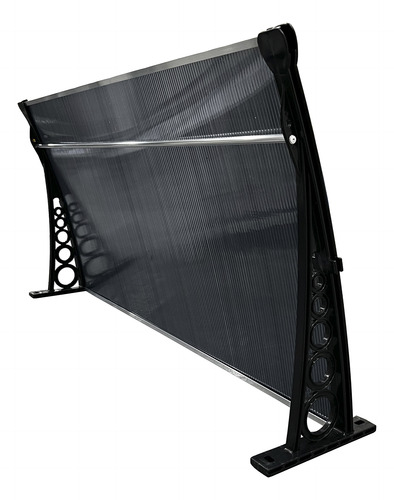 Toldo Policarbonato 0,90x0,50m P/ Portas E Janelas -completo