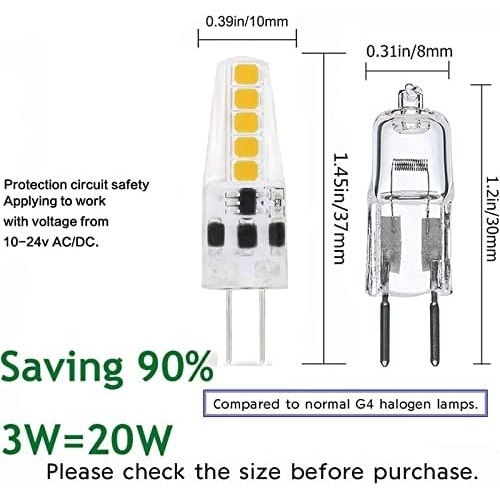 Bombilla Led G4 De Base Bipin, 12v Cc, 24v Cc, 2w, Reem...