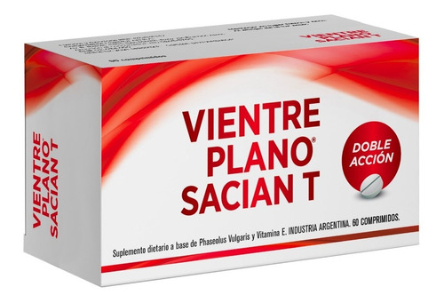 Vientre Plano Saciant X 60 Comprimidos. De Fábrica.