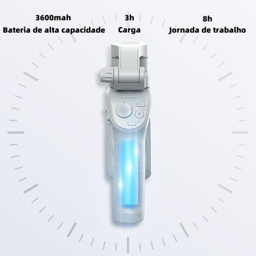 Luz LED celular estabilizadora de 3 eixos rastreamento facial branco TOKQI M01