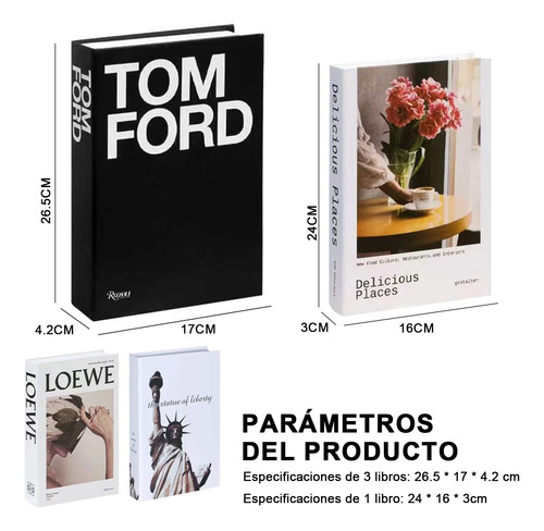 4 Libros Para Decoración Del Hogar De Moda Libro Falso