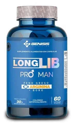 Feno Grego, Arginina E Boro Longlib Pro Man Concentrado Sabor Sem Sabor