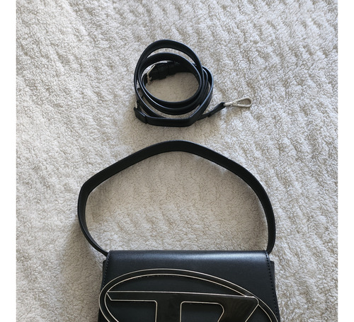 Cartera Diesel Cuero Negro Usada