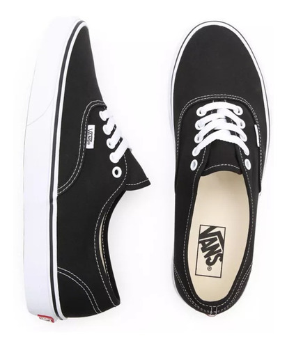 Tenis Vans Authentic Color Negro - Unisex 6.5 Mx