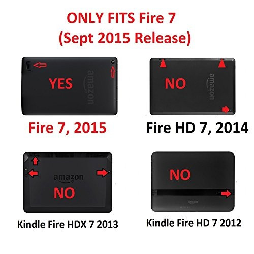 Fire 7 2015 - Estuche Folio Con Soporte Para Kindle Fire 7 (