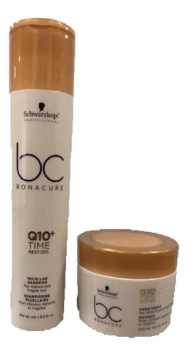 Shampo+mascarilla Schwarzkopf Q10+ Time - mL a $379