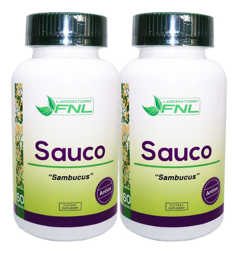 Sauco 120 Caps 2 Frascos Antioxidante Tos Gripe Asma Natural Sabor Neutro