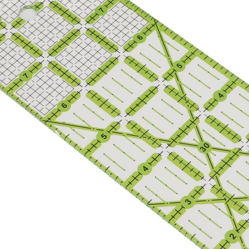 Regla De Acolchado, Acrílica, Rectangular, Transparente, Sim