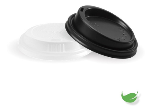 Imagen 1 de 6 de Tapa Negra Vaso De Café 12/16 Oz. (355/473 Ml). / 1000 Pz