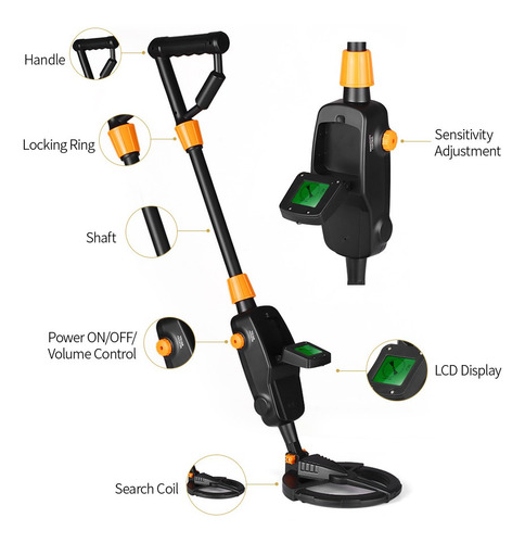 Children Lightweight Handheld Metal Detector Gold Digger