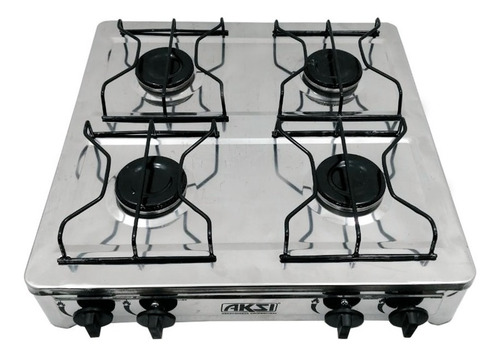 Imagen 3 de 7 de Estufa De Mesa Acero Inoxidable 4 Quemadores Superiores