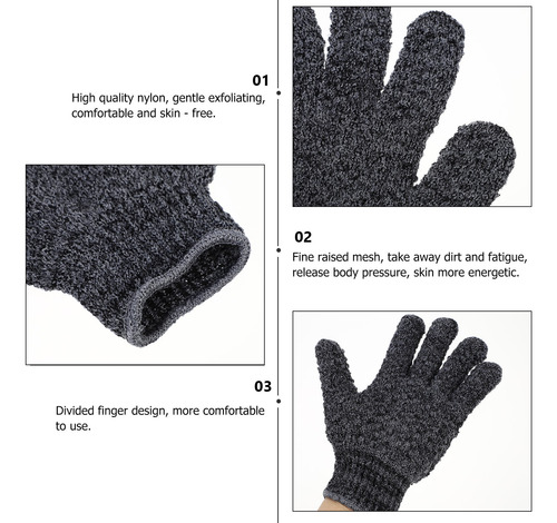 3 Pares De Guantes De Baño Sencillos Y Guantes De Ducha Para