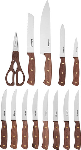 Imagen 2 de 5 de Ser Juego De Cuchillos 14 Pcs/ Con Bloque De Madera/ Cocina